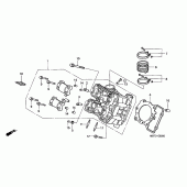 Схема вузла: Головка циліндра (FRONT) для Honda XL1000V Varadero