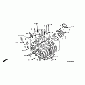 Схема вузла: Головка циліндра для Honda FX650 Vigor