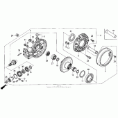 Схема вузла: Приводний редуктор для Honda GL1500 Gold Wing Interstate