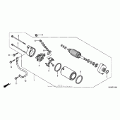 Схема вузла: Стартер електричний для Honda VTX1800