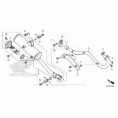 Схема вузла: Вихлопна система для Honda CRF150 CRF150F