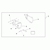 Схема узла: Saddlebag mounting brackets для Honda VTX1300