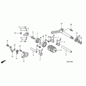 Схема узла: Gear shift drum для Honda CRF450 CRF450R