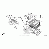 Схема вузла: Передня головка циліндра для Honda VT750 Shadow Aero