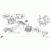 Схема вузла: Задня клапанна кришка для Honda VT1300 Interstate