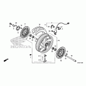 Схема узла: Передние колесо для Honda GL1800 Gold Wing