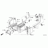 Схема вузла: Акумулятор для Honda GL1800 Gold Wing F6B Bagger