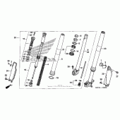 Схема вузла: Вилка передньої осі для Honda CRF450 CRF450X