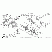 Схема вузла: Водяний насос для Honda VTX1800