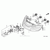 Схема вузла: Задній ліхтар (Стоп-сигнал) для Honda VFR800 Interceptor