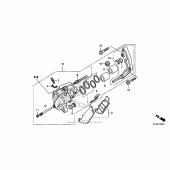 Схема узла: Передний тормозной суппорт (cbr250r) для Honda CBR250
