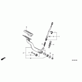 Схема узла: Педаль(Лапка) для Honda NSA700 DN-01