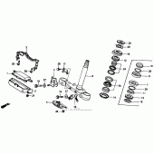 Схема узла: Рулевая траверса для Honda VTR250 VTR