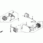 Схема узла: Поворотники для Honda VTR250 VTR