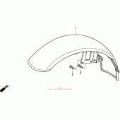 Схема вузла: Переднє крило для Honda VT600 Shadow VLX