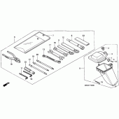 Схема вузла: Tools / tool box для Honda NX650 Dominator