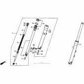 Схема вузла: Вилка передньої осі для Honda VT1100 Shadow ACE