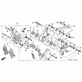 Схема вузла: Right передній гальмівний супорт для Honda NRX1800 Valkyrie Rune