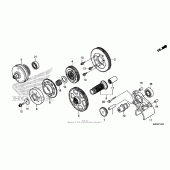 Схема вузла: Primary drive gear для Honda GL1800 Gold Wing F6B Bagger