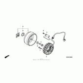 Схема вузла: Генератор для Honda VT750 Shadow Aero