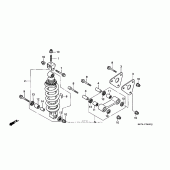 Схема вузла: Задній амортизатор для Honda CBR1100XX Blackbird