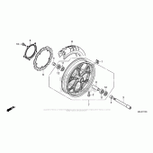 Схема узла: Передние колесо для Honda NC700