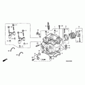 Схема вузла: Головка циліндра для Honda CRF250 CRF250R