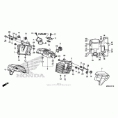 Схема вузла: Задня клапанна кришка для Honda VT1300 Interstate