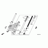 Схема вузла: Вилка передньої осі для Honda VT1300 Sabre
