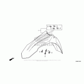 Схема вузла: Переднє крило для Honda CRF250 CRF250R