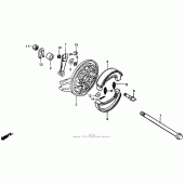 Схема узла: Задний тормозной барабан для Honda VTR250 VTR
