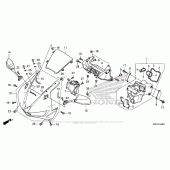Схема вузла: Передній обтічник для Honda CBR600 CBR600RR