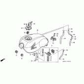 Схема узла: Топливный бак для Honda CB750 Seven Fifty