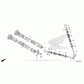 Схема вузла: Шток & Клапан для Honda CBR1000 CBR1000RR Fireblade