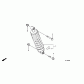 Схема узла: Задняя подвеска для Honda CBF150