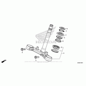 Схема вузла: Рульова траверса для Honda VFR800 Interceptor