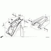 Схема вузла: Заднє крило для Honda CRF250 CRF250RL Rally