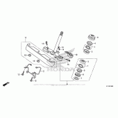 Схема узла: Рулевая траверса для Honda CMX250 Rebel