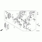 Схема узла: L. передний тормозной супорт для Honda GL1800 Gold Wing