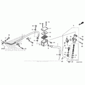 Схема вузла: Задній гальмівний циліндр (Cbr500R) для Honda CBR500 CBR500R