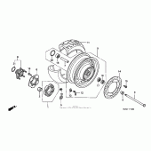 Схема узла: Заднее колесо для Honda GL1500 Valkyrie Deluxe