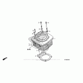 Схема вузла: Cylinder для Honda XR650