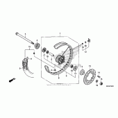 Схема вузла: Переднє колесо для Honda CRF150 CRF150RB
