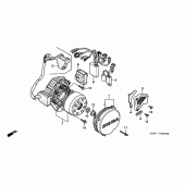 Схема узла: Левая крышка картера для Honda CR250