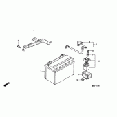Схема вузла: Акумулятор для Honda NX500 Dominator