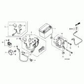 Схема вузла: Акумулятор для Honda CBF1000