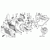 Схема узла: Радиатор для Honda VF750 Magna