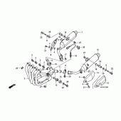 Схема вузла: Вихлопна система для Honda CBF1000