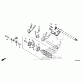 Схема вузла: Gear shift drum для Honda VT750 Shadow Aero