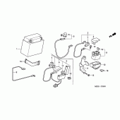 Схема вузла: Акумулятор для Honda CBF600